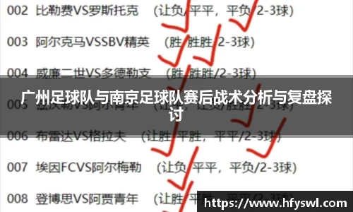 广州足球队与南京足球队赛后战术分析与复盘探讨